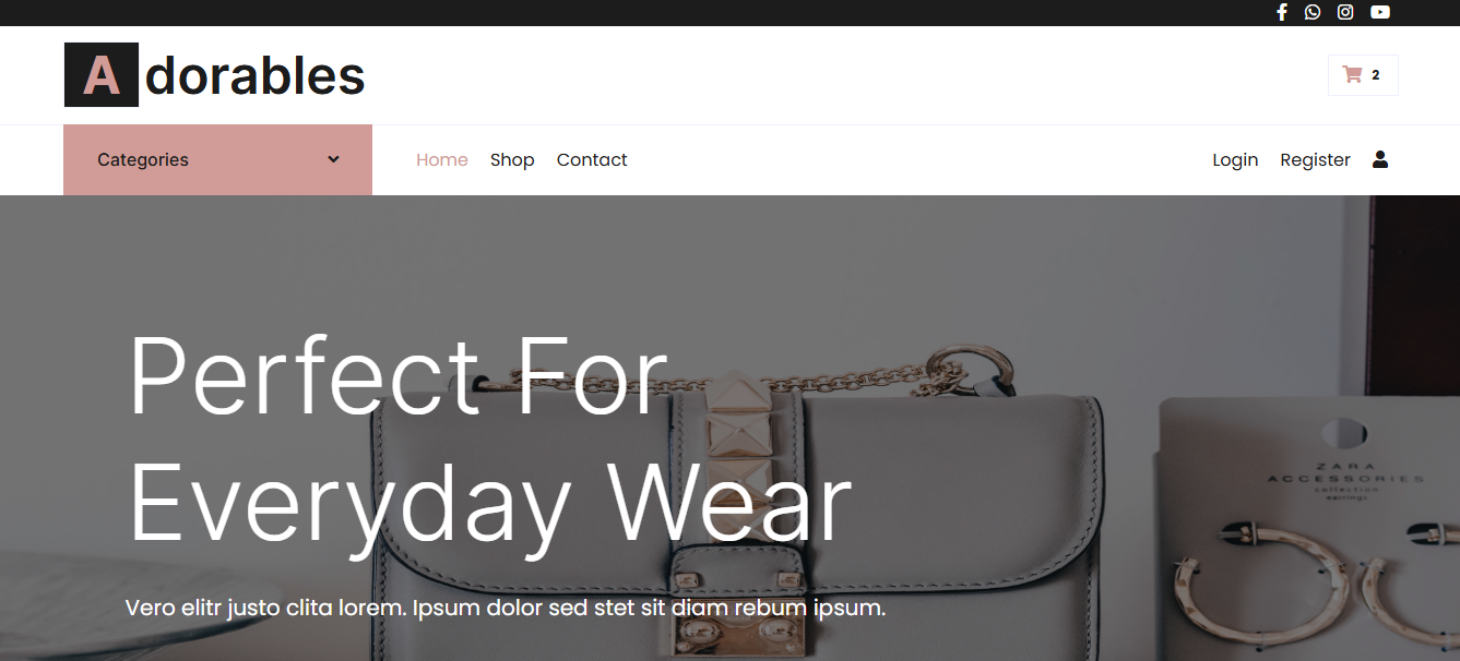 Adorables Ecommerce Website